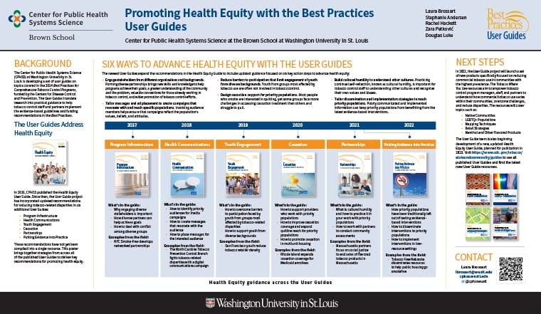 Promoting Health Equity with the Best Practices User Guides