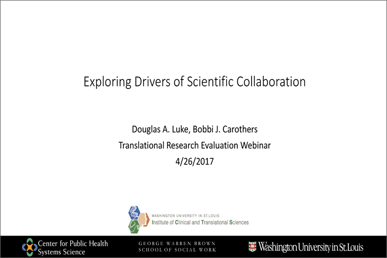 Exploring Drivers of Scientific Collaboration