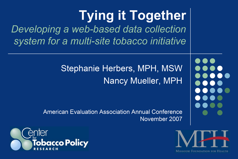 Tying it Together: Developing a Web-Based Data Collection…