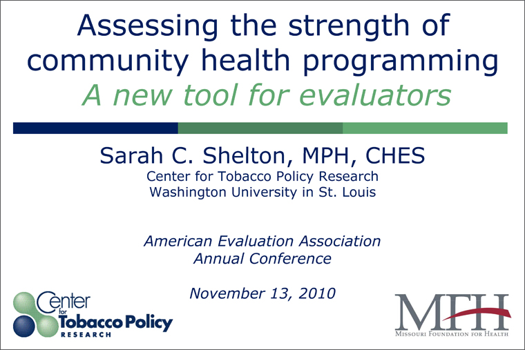 Assessing the Strength of Community Health Programming: a New Tool for Evaluators